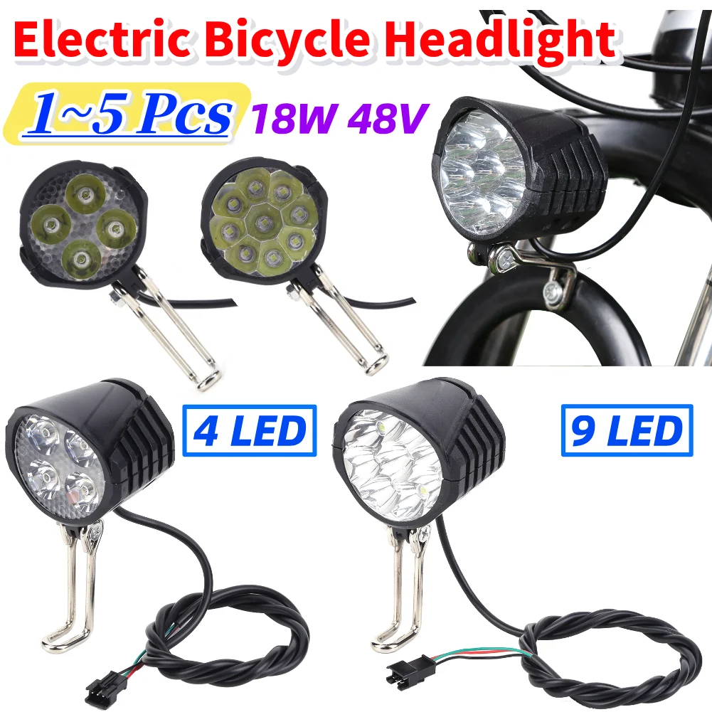 Scooter Parts - 1-5PCS Elektrische Fietslamp 18W 48V 4