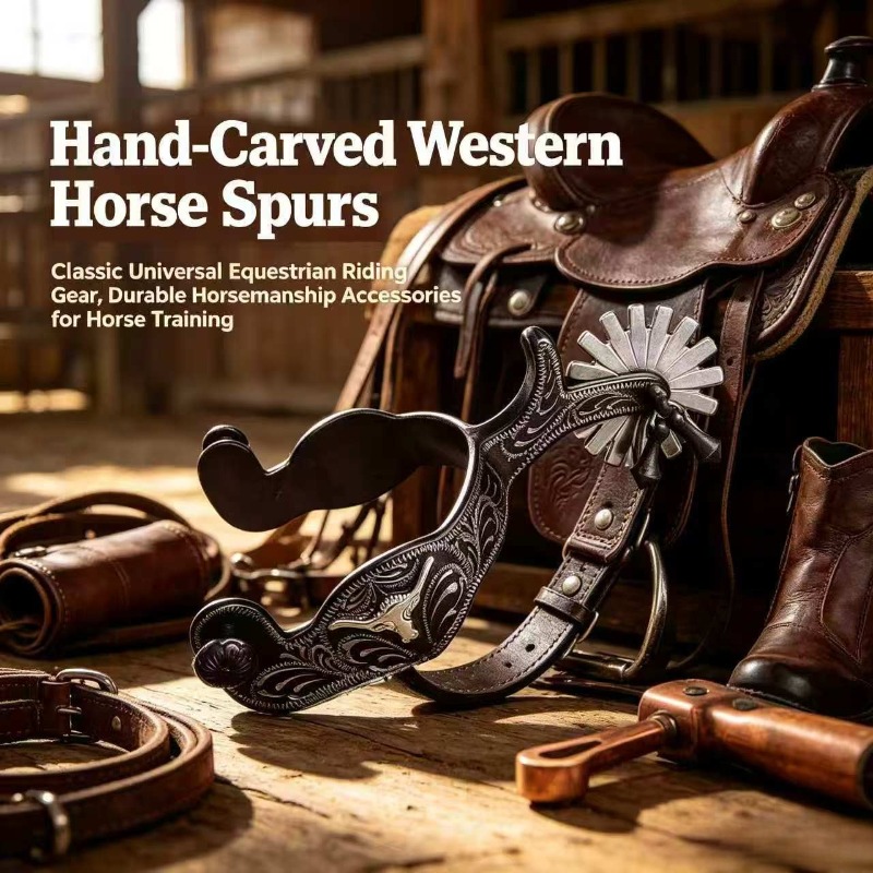Riding Gear - Handgesneden westernpaardenhooien, klassieke, universele accessoires voor