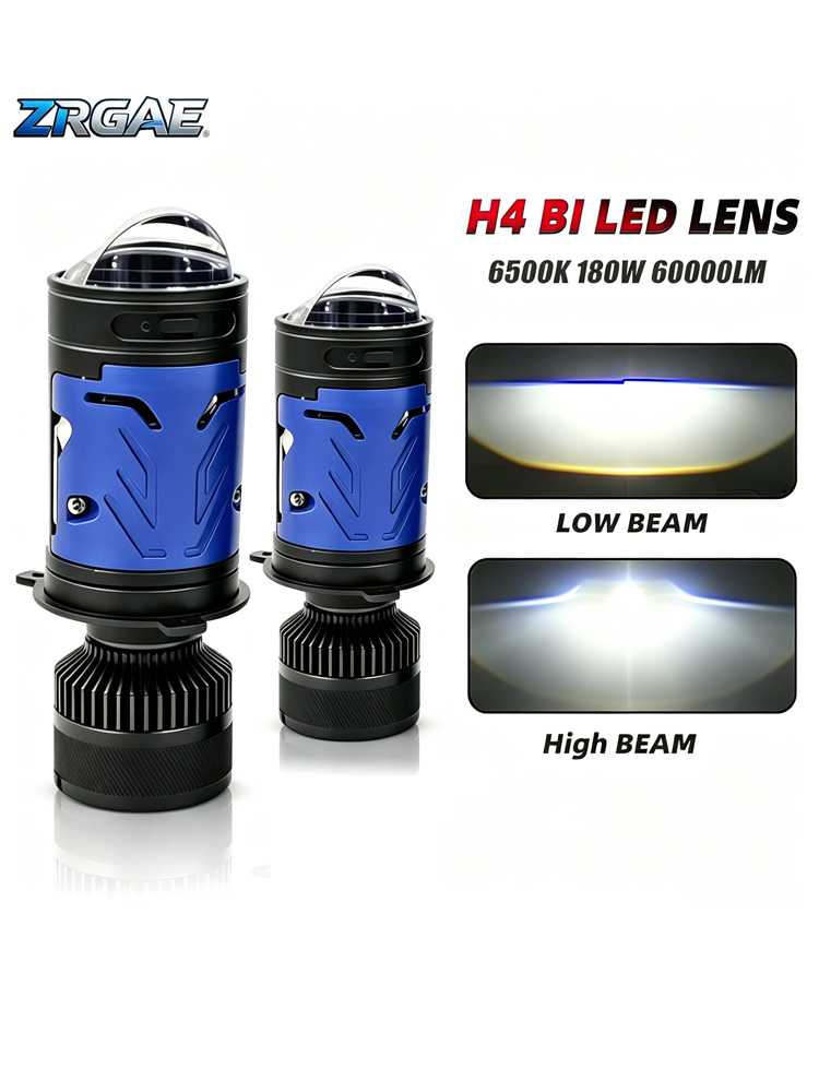 Universal Motorcycle Led Headlight Projector - 2 stuks H4 Bi Mini LED