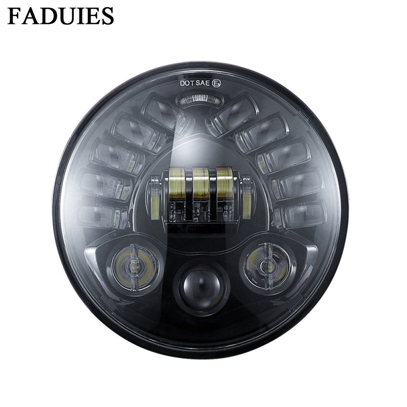 Universal Motorcycle Led Headlight Projector - 7 inch adaptieve ronde motorfiets led-projectorkoplamp