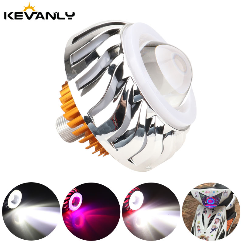 1 stks Auto Motor Koplamp Dual - Universal Motorcycle Led Headlight Projector recensie en prijs